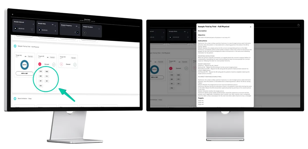 Raven Health’s Trial-by-Trial Sample with Prompts and Instructions